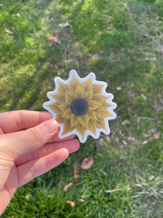 Sunflower Hand Drawn Sticker
