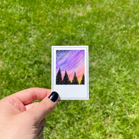 Sunset Polaroid Sticker