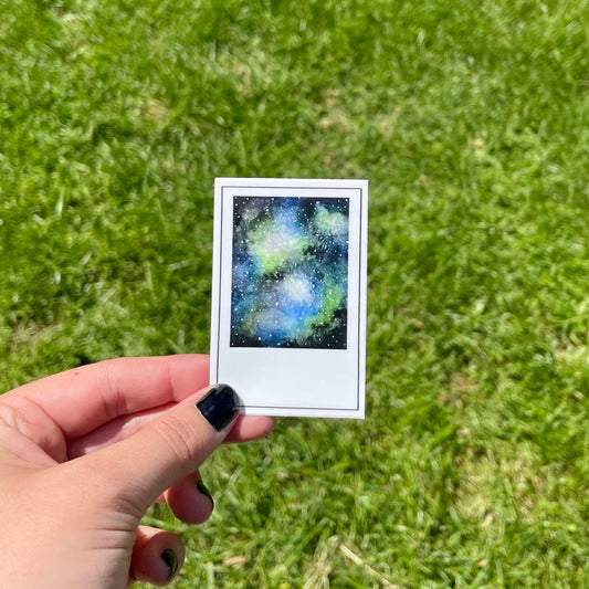 Galaxy Polaroid Sticker